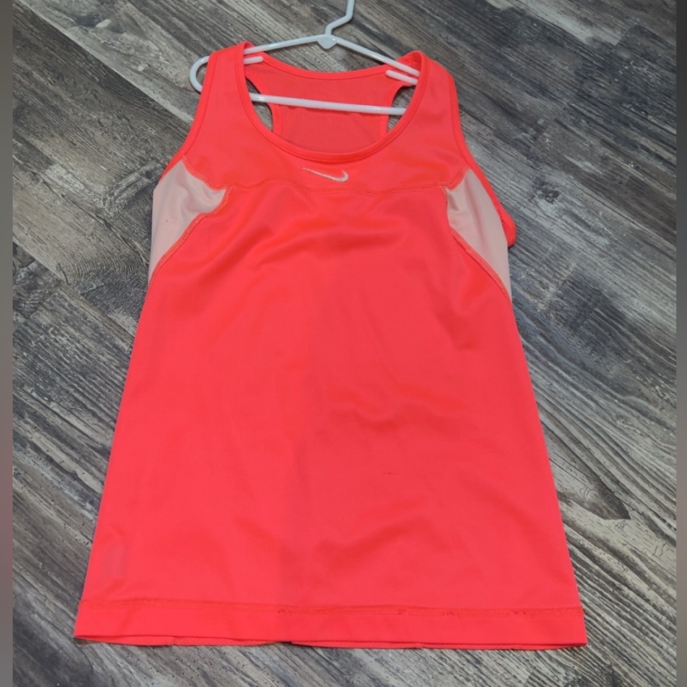 Nike Pink Sleeveless Tank Top with Mesh Panels